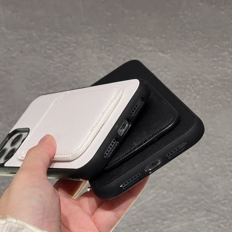 カードポケット iphone14Plus/13promaxケース  シンプル iphone12mini/11カバー  交通カードSUICA/PASMO/ICOCAなど収納[M2158]