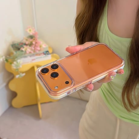 高透明耐衝撃 iPhone17Pro/17ケース 多彩フレーム シンプル風 iPhone16ProMax/15Pro/14カバー 黄ばまない[M6409]