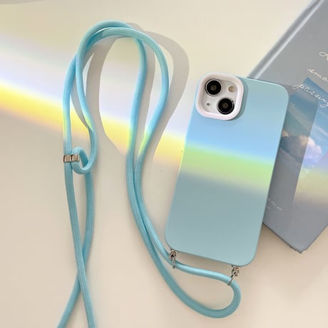 長いストラップ付 iphone14/13promaxケース シンプル風手さわりいいアイフォン12/11promaxカバー 便利 持ちやすい[M2152]