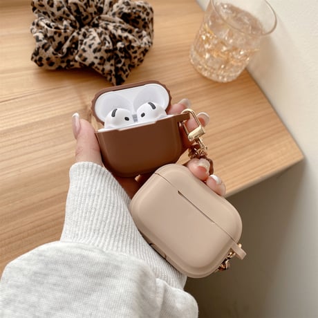 シリコン Airpods4ケース 豹柄キーホルダー付 Airpodspro2カバー Airpods3/2 指紋防止 可愛い[M4913]