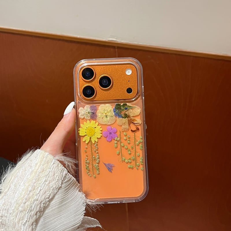 押し花 iPhone17Pro/17ケース 透明 綺麗 iPhone16Pro/15カバー ド