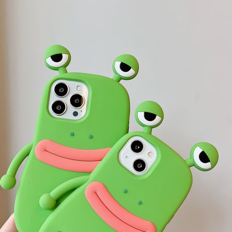 カエル iphone14/13ケース シリコン アイフォン12/11カバー  可愛い ストレス解消 プレゼントにおすすめ[M2080]