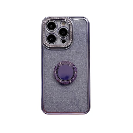 ジュエリー リング付きアイフォン14プロカバー ラメ入りシール付 iphone13pro/12/11proケース キラキラ オシャレ 実用 ガールズに超人気 [M2577]