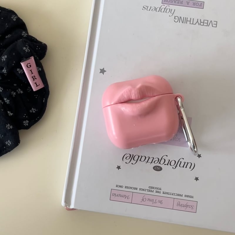 唇デザイン Airpods4ケース レッド/ピンク 可愛い Airpodspro2