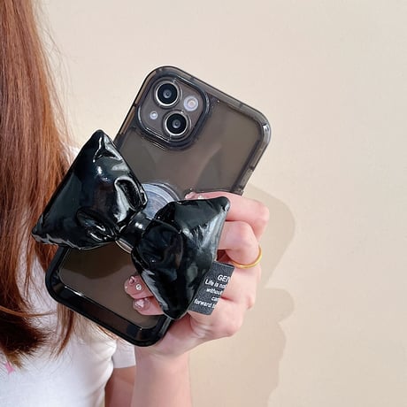 可愛いリボンポップソケット  グリップ スマホスタンド 落下防止  超キュート  便利多機能 艶あり  いいプレゼント[M2204]