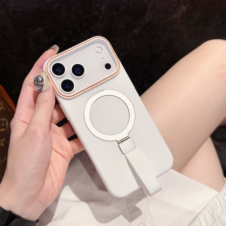 MagSafeリングベルト iPhone17Promaxケース 17Pro/17/17Airケース スタンド機能 耐衝撃 手さわりいい 高品質[M5627]