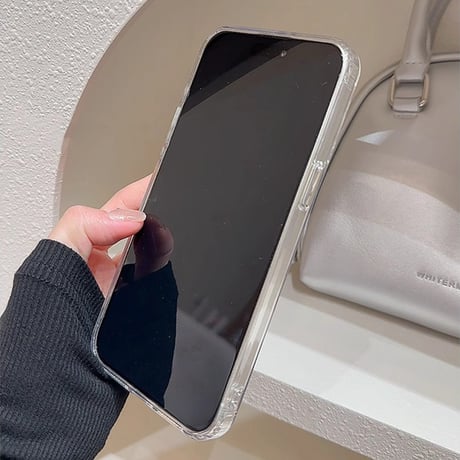 お揃いミラーiPhone15/15proカバー にこちゃん iphone14pro/13/12promaxカバー レンズフイルム付 丈夫[M4276]