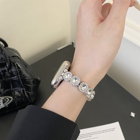キラキラダイヤ AppleWatchバンド 綺麗 金属 アップルウォッチバンド Series10/9 Ultra series8 7 6  2 SE SE2 高品質 セレブ愛用[M5644]