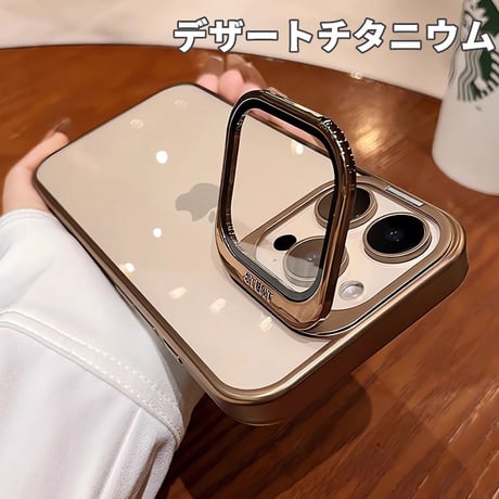 レンズカバースタンド一体型 iPhone16Pro/15ProMaxケース iPhone14pro/13promax/12クリアケース 耐久性 頑丈[M3539]