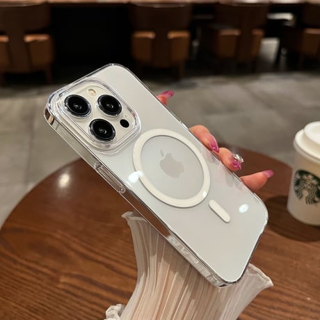 マグセーフ対応 高透明iphone16pro/15ケース  指紋付きにくいアイフォン14/13pro/12クリアケース シンプル 品質いい ハードケース[M3221]