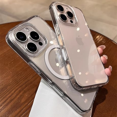 カメラコントロールカバー付 iPhone16Proケース iPhone16 iPhone16ProMax MagSafe対応 黄ばまない 高透明 光沢感 耐衝撃加工 丈夫 抗菌性[M4843]