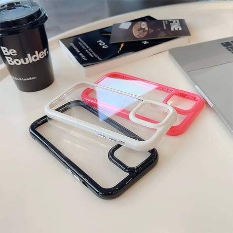 淡色クリア iPhone15/15plus/15proケース くすみカラー iPhone14/13/12proカバー お揃い 頑丈[M3529]