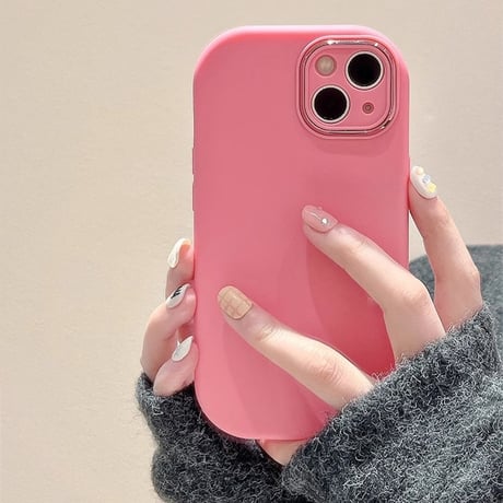 シンプル無地 iPhone15/15plus/15proケース 指紋防止 アイフォン14/13/SEカバー 淡色系 使いやすい [M3963]