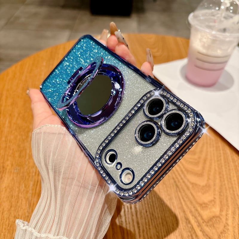iPhone17/17Proケース 鏡付Magsafeリングスタンド iPhone16/15P