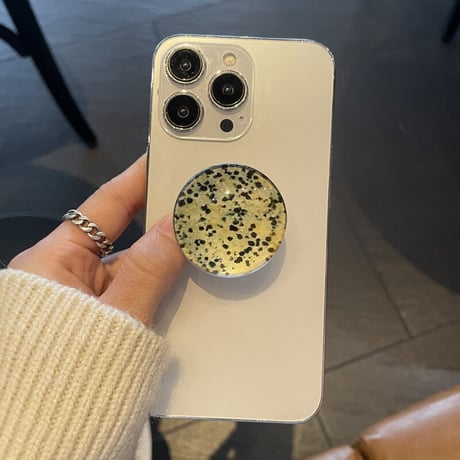 大理石調 ガラス スマホグリップスタンド  かわいいオシャレ 粘着タイプ 個性ファッション 全機種対応 ギフトにおすすめ[M2600]