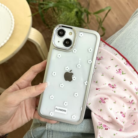 花柄 iPhone15/15proケース 黄ばまない クリアiPhone14/13pro/12ケース かわいい きれい[M4343]