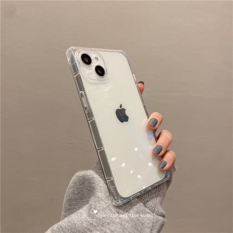 スクエア iPhone14Pro/15ケース 透明 シンプル アイフォン13/12/11promaxクリアカバー 使いやすい 男女兼用 ツヤあり[M2666]