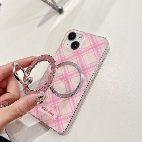 マグセーフスマホリング スタンド一体 キラキララメ入り  落下防止 オシャレ ギフトにおすすめ[M3902]