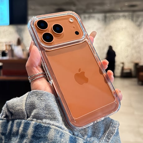 高透明 iPhone17ProMax/17Proケース ブルー/オレンジ/シルバーに合う iPhone17/Air/16/15カバー 黄ばまない 耐衝撃[M5844]