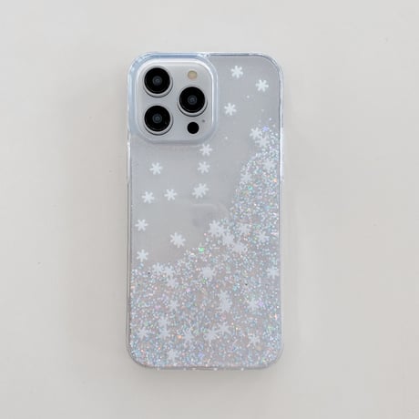 オシャレダイヤモンドチェーン iPhone14pro/14promaxケース グリッター入り アイフォン13/12proカバー  綺麗  ガールズに超人気 可愛い 実用 [M2559]
