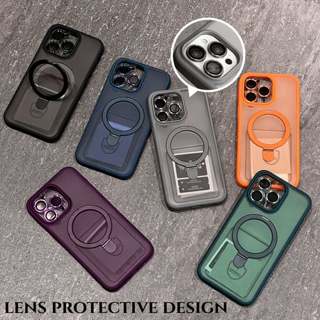 レンズカバー付 iPhone16Pro/15Promaxケース MagSafe対応 スタンド iPhone14Pro/13/12Proケース 指紋防止 コスパ最強[M3659]