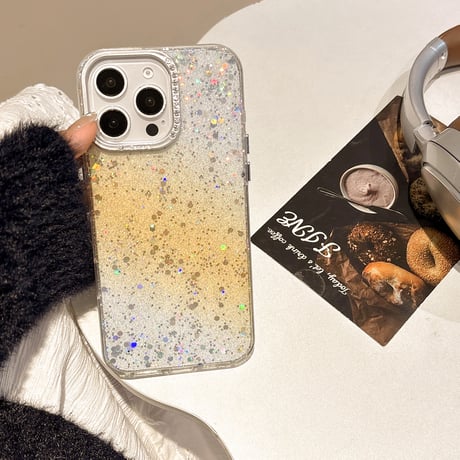 春におすすめ iPhone16pro/16ケース キラキララメ ジュエリー iPhone15Pro/13/14カバー グラデーションカラー 可愛い [M5091]