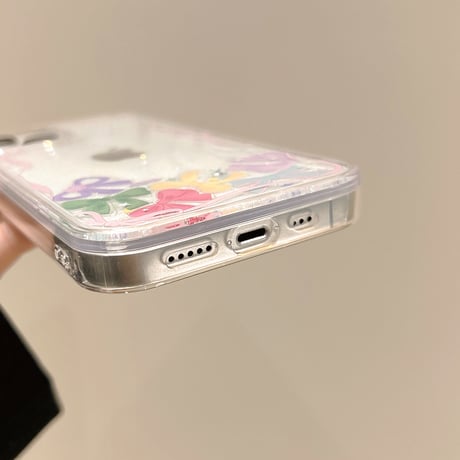 動くリボン iphone15pro/14/13proケース  黄ばまないクリア iphone12promax/11カバー  可愛い ガールズに人気[M4435]