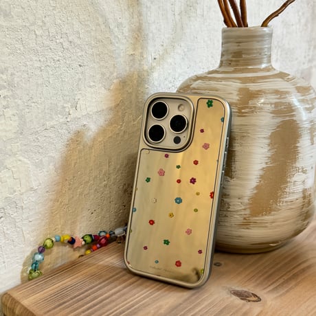 春夏向け iPhone16Pro/16ケース 鏡付  iPhone15Pro/14/13proカバー 多彩ストラップ 可愛い 丈夫 メイク直しに便利[M5182]