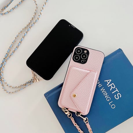 iPhone16/16Proケース ショルダー カード収納 iPhone15Pro/14/13カバー 革製 おしゃれ [M4617]