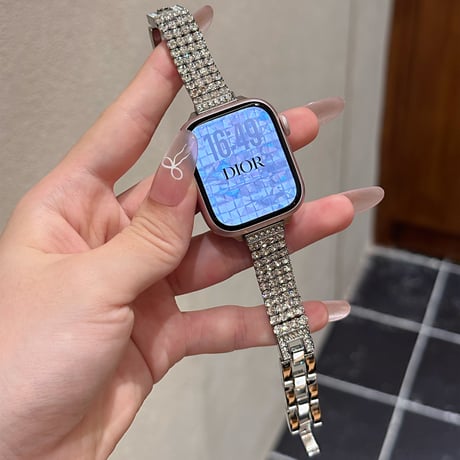 高級感ジュエリー AppleWatchバンド 高品質 金属 アップルウォッチ10/9 ベルト Ultra3/2/1 Series 10/9/8 SE3/2/1 おしゃれ[M5306]