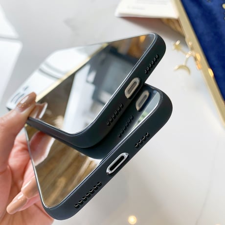 鏡面iphone12pro/12miniケース ミラーiphoneXS/11proケース ガラススマホケース おしゃれさんむけ 化粧かがみアイフォンSEケース GIRLS M81
