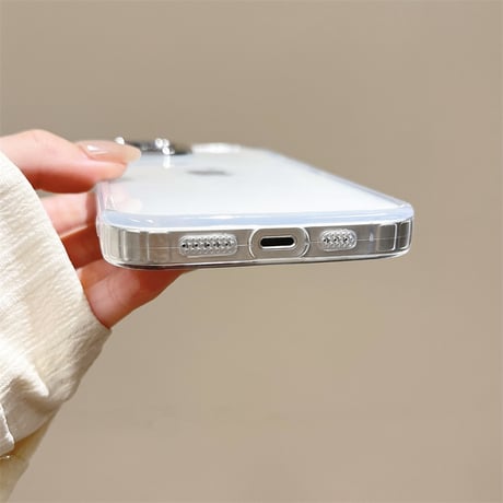 iPhone16/16Proケース クリア シンプルアイフォン15pro/14/13promaxカバー メッキ シック [M4561]