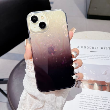 シェル風 iPhone15Pro/15カバー キラキラ iPhone14/13Proカバー 綺麗 ガールズに大人気[M4259]
