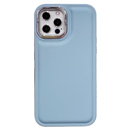 高級感韓国風 iPhone14/13ケース 淡色 アイフォン13/12/11カバー メッキレンズ枠/ボタン シンプル 頑丈 [M2903]