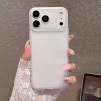薄型軽量 iPhone17/17Proケース シルバー 指紋防止 iPhone16Pro/15pro/14ProMaxケース カメラ保護 持ちやすい[M6470]