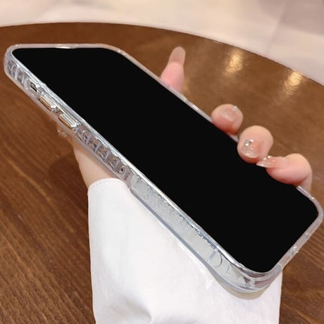 シェル風 iPhone16/14/15proカバー ハート柄 キラキラレンズフィルム付 オシャレ 綺麗 女子力アップ お揃い [M3520]