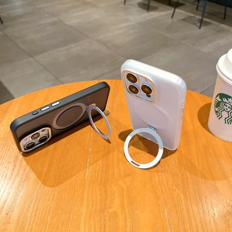 高品質MagSafe スタンドiPhone15/15Proケース 指紋防止 iPhone14Pro/13/12Proカバー 高機能 シンプル 高級感 [M3820]