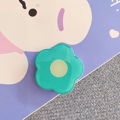 花スマホグリップ  可愛い flower グリップトーク  艶ありポップソケット  タンド機能付き  全機種対応 M698