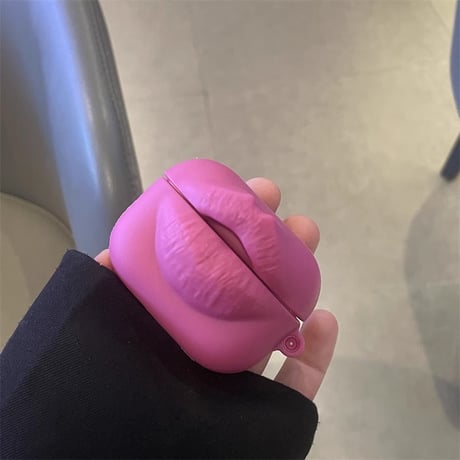 厚い唇 Airpods 4ケース 薔薇色 シリコン Airpodspro2/proカバー  Airpods第3/2世代 かわいい プレゼントにおすすめ[M5055]