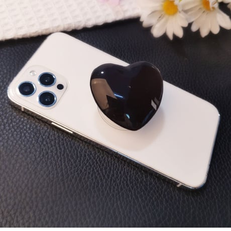 ハート型 スマホグリップ   伸び縮み式 オシャレキラキラ 透明グリップトーク  スマホリング  落下防止 卓上スタンド機能 可愛い  綺麗M1455