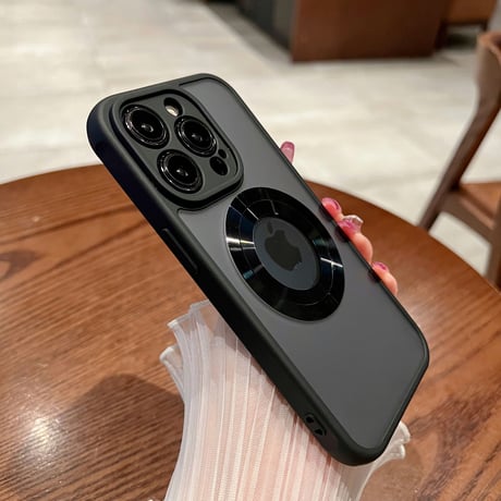 マグセーフ対応 iphone14/14proケース 指紋防止 アイフォン12/13proケース ブラック系 頑丈 ギフトにおすすめ[M3210]