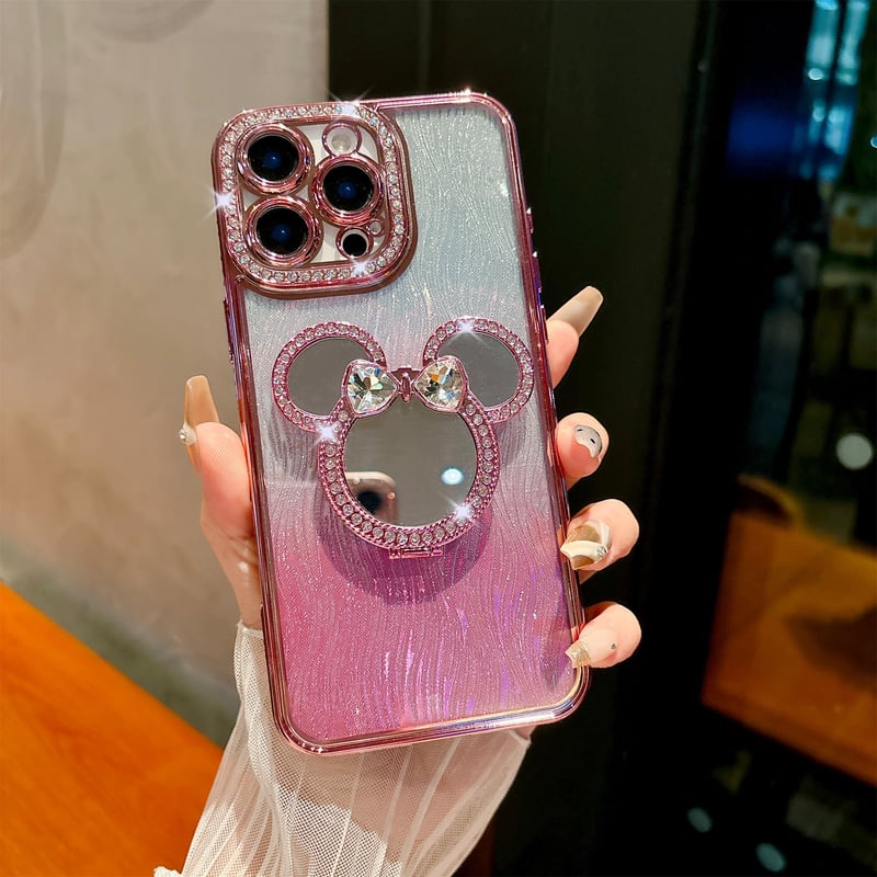 ミラー iphone17pro/17Airケース ジュエリー スタンド付 iPhone16pr