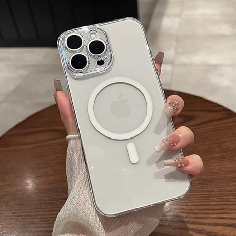 黄ばまない高透明 iPhone16Pro/16ProMaxケース  Magsafe 軽量薄型 iPhone15/14Pro/13promaxクリアケース  カメラ保護 ハード [M4694]