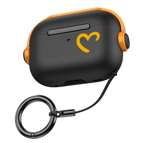 スタンド付 Airpods 4ケース ハート柄 Airpods3/2/Pro2カバー リング付 便利 丈夫 耐久性ある [M4736]