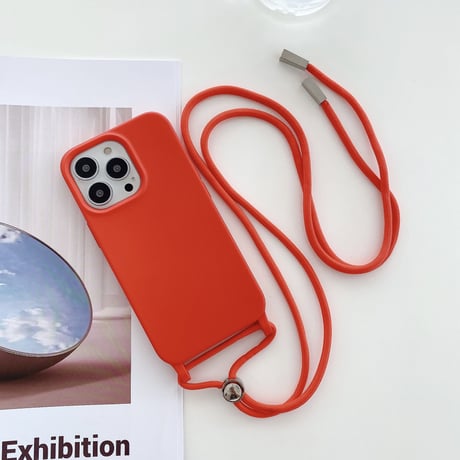 肩掛けストラップ付 iphone14pro/14Plusケース シンプル シリコンアイフォン13mini/12カバー 頑丈 お揃い 男女向け[M2135]