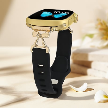 シリコン Applewatchバンド リボン アップルウォッチベルト Ultra3 series11 10 98 7 6 SE3 SE2  シンプル風 耐久性ある[M6263]