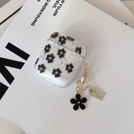 春向け Airpods第四世代ケース 花柄 キーチェーン付 AirpodsPro2ケース airpods3カバー 大人可愛い ギフトにおすすめ [M5187]