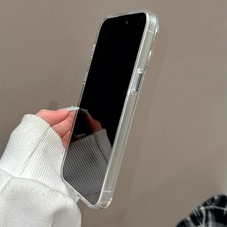 猫 ミラーiPhone15/15proケース  丈夫 iPhone14pro/13/12カバー 可愛い 丈夫[M4175]