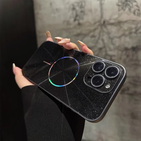 キラキラ iPhone16Pro/16plusケース 耐衝撃 Magsafe対応 iPhone15promax/14/13proカバー 高級感 全面保護 贅沢 存在感抜群[M5411]