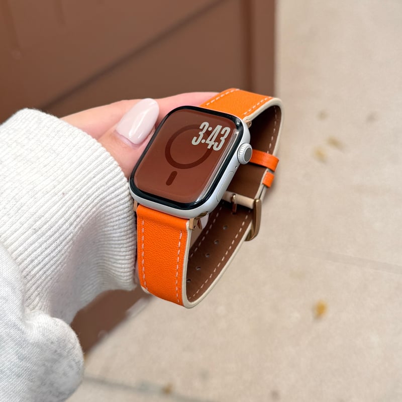 2745 Apple Watch エルメス　オレンジレザー　スイフト　バンド Apple Watch HERMES エルメス オレンジラバーバンド アップル 時計
